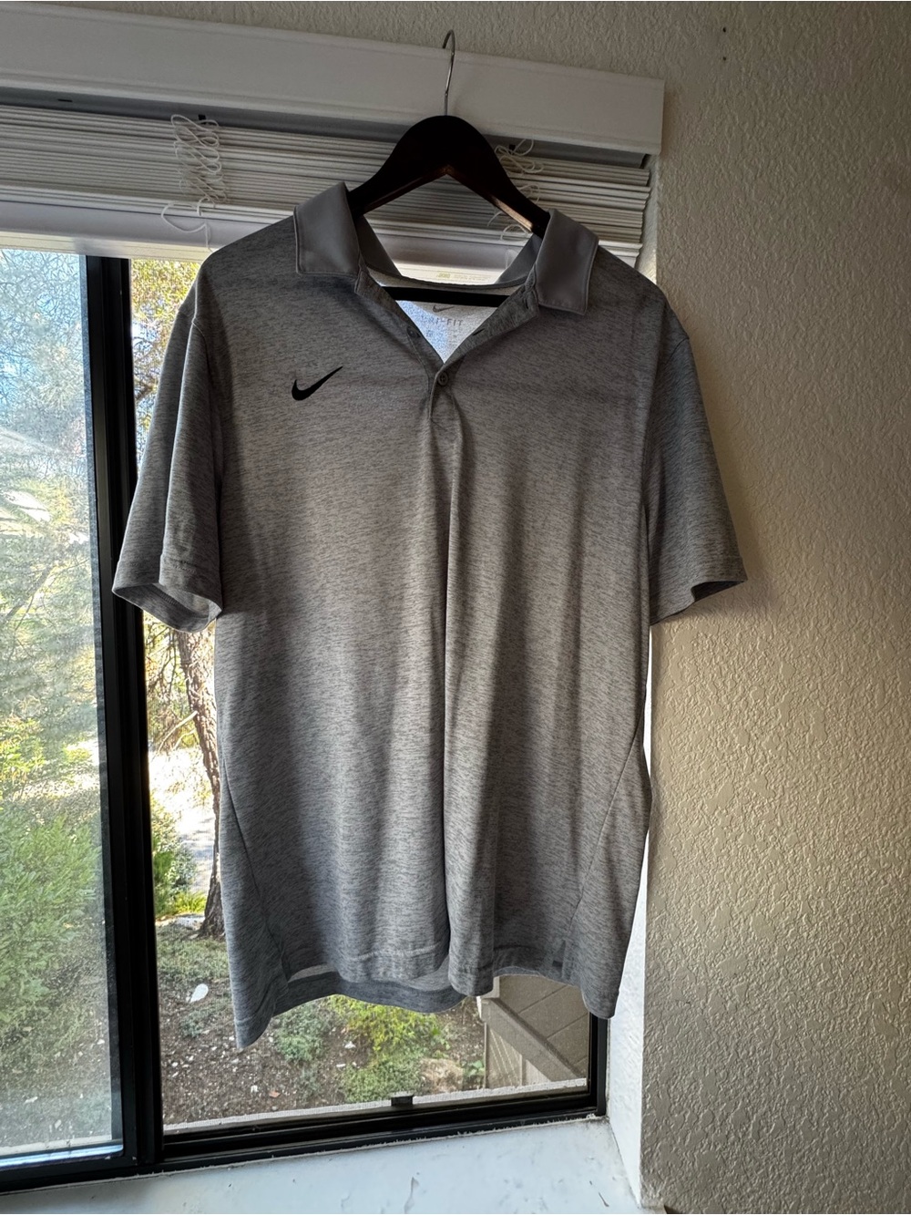 Nike Men’s Light Gray Heather Polo Shirt